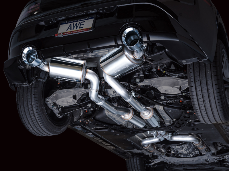 Nissan Z Performance Exhaust - AWE Tuning - Touring Edition, Dual Exit, Cat Back - Chrome Silver - `23-`27